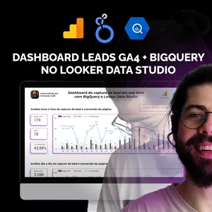 Imagem de capa para o Curso online Dashboard de Leads GA4 + Big Query no Looker Data Studio