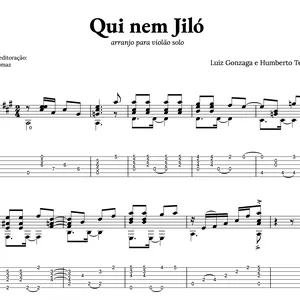 Imagem de capa para o Ebook Qui nem Jiló - arranjo para violão