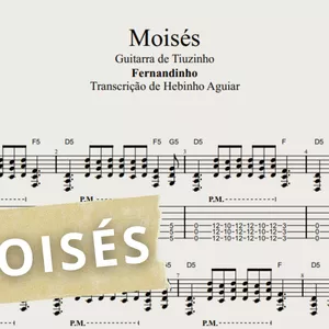 Imagem de capa para o Ebook Moisés - Fernandinho: Transcrição p/ Guitarra c/ Tablatura + Partitura + Cifra. (Arranj. Tiuzinho)