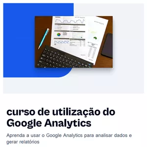 Imagem de capa para o Ebook Curso de utilização do Google Analytics