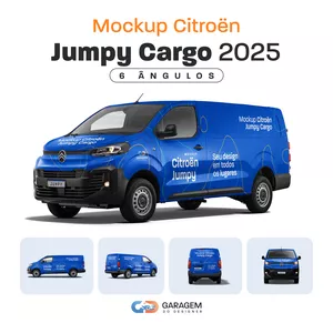 Imagem de capa para o Curso online Mockup Citroën Jumpy Cargo 2025 - 6  ângulos