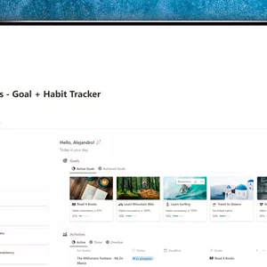 Cover image for Ebook Invictus - Goal + Habit Tracker for Notion
