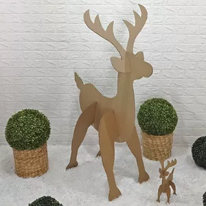 Imagem de capa para o Ebook Moldes de Renas de Natal Para Imprimir: Como Fazer Renas de Papelão Quebra-Cabeça Para Decoração Natalina