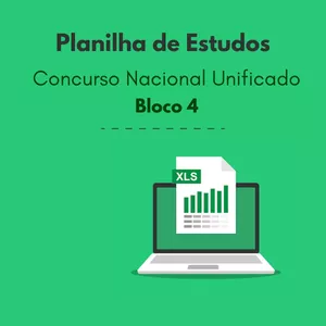 Imagem de capa para o Ebook Planilha de Estudo CNU Bloco 4 + Acompanhamento de Progresso