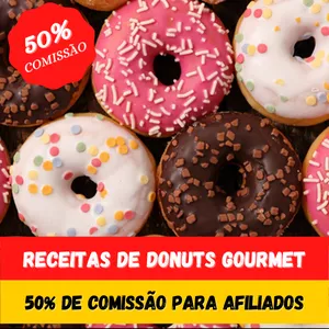 Imagem de capa para o Ebook Receitas de Donuts Gourmet