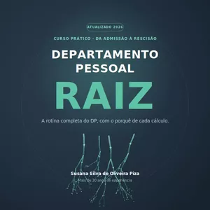 Imagem do curso Curso de Departamento Pessoal Raiz, por trás dos sistemas