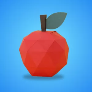 Imagem de capa para o Curso online Maçã 3D Low Poly - Arquivo Digital 