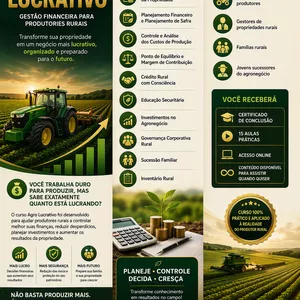 Imagem do curso Agro Lucrativo: Gestão Financeira para Produtores Rurais.