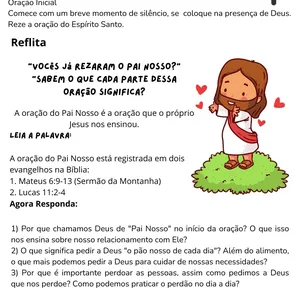 Imagem de capa para o Ebook Atividade de Catequese: Oração do Pai Nosso – Interpretação em Grupo
