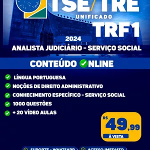 Imagem do curso Analista Judiciário - Apoio Especializado: Serviço Social