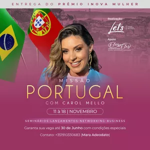 Imagem de capa para o Evento presencial Inscrição Missão Portugal