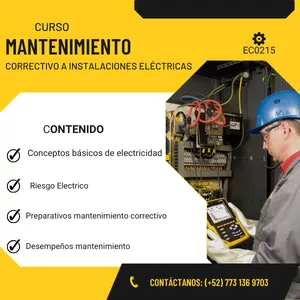 Imagen de portada para Curso online Mantenimiento Correctivo a Instalaciones Eléctricas