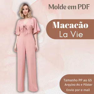 Imagem de capa para o Ebook MOLDE EM PDF MACACÃO LA VIE 