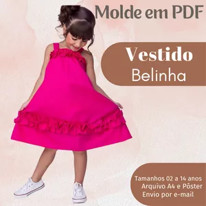 Imagem de capa para o Ebook MOLDE EM PDF VESTIDO BELINHA 