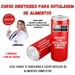 Imagem de capa para o Curso online Curso - Diretrizes para rotulagem de alimentos- método Lubquali