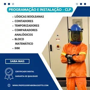 Imagem de capa para o Curso online PROGRAMAÇÃO E INSTALAÇÃO DE CLP