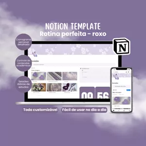 Imagem de capa para o Ebook Rotina Perfeita - Roxo