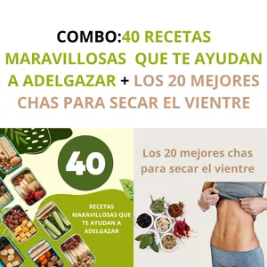 Imagen de portada para Curso online combo:40 recetas maravillosas que te ayudan a adelgazar + los 20 mejores tés para secar el vientre