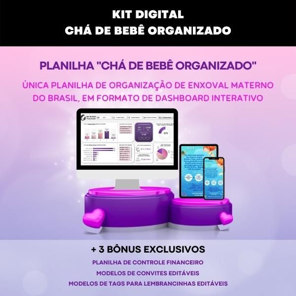 Curso Kit Digital Chá de Bebê Organizado 2022
