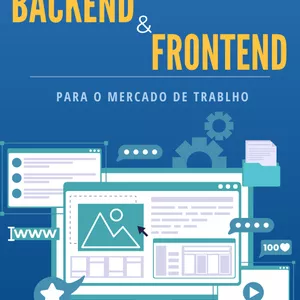 Imagem de capa para o Ebook Aprenda Back-end e Front-end Para o Mercado de Trabalho