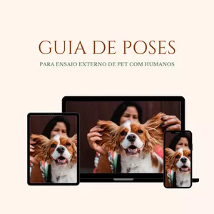 Imagem de capa para o Curso online GUIA DE POSES PARA ENSAIO EXTERNO DE PET COM HUMANOS