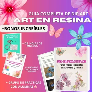 Imagen de portada para Ebook GUIA COMPLETA DE DIP ART-Crea Flores Increíbles en Arame y Resina