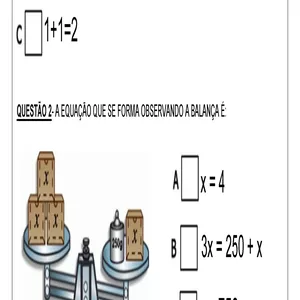 Imagem de capa para o Ebook Atividade de Matemática- Equação 1º Grau