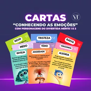 Imagem de capa para o Ebook CARTAS "CONHECENDO AS EMOÇÕES" - PERSONAGENS DIVERTIDA MENTE 1 e 2