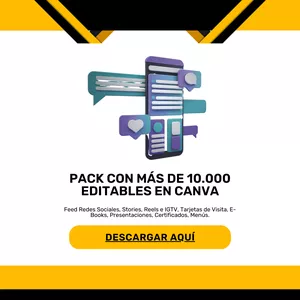 Imagen de portada para Ebook KIT +10.000 EDITABLES EN CANVA + INFOGRAFÍAS