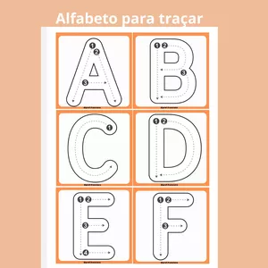 Imagem de capa para o Ebook Letras do Alfabeto para Traçar e Aprender