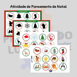 Imagem de capa para o Ebook Atividade de Pareamento de Natal