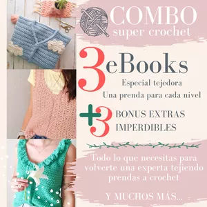 Imagen de portada para Ebook COMBO: APRENDE A TEJER PRENDAS A CROCHET COMO UNA EXPERTA 
