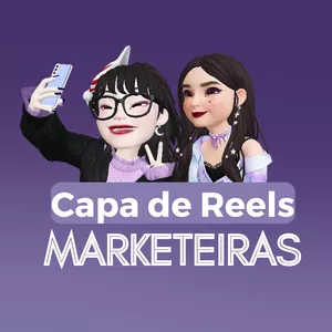 Imagem de capa para o Ebook Capa de Reels Marketeiras