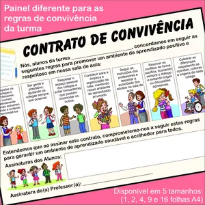 Imagem de capa para o Ebook Contrato de convivência da turma