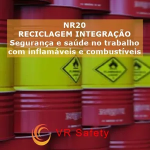 Imagem de Técnico de Segurança do Trabalho - Integração NR 20 - RECICLAGEM - SEG E SAÚDE NO TRABALHO COM INFLAMÁVEIS E COMBUSTÍVEIS criado por Valcelí Leite na hotmart