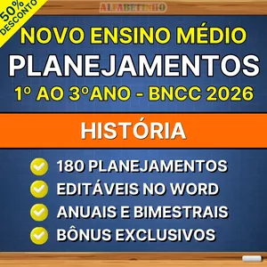 Imagem do curso HISTÓRIA - Planejamentos - Ensino Médio - BNCC 2026