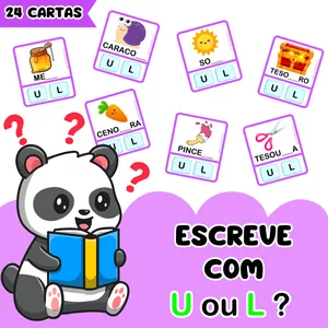 Imagem de capa para o Ebook Escreve com U ou L? Jogo de Ortografia