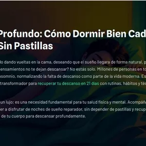 Imagen de portada para Ebook Sueño Profundo: Cómo dormir toda la noche sin pastillas y despertar renovado