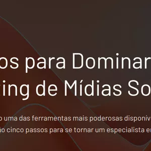 Imagem de capa para o Ebook 5 Passos para Dominar o Marketing de Mídias Sociais