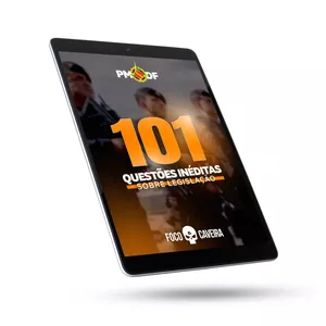 Imagem de capa para o Ebook 101 questões legislação aplicada a PMDF
