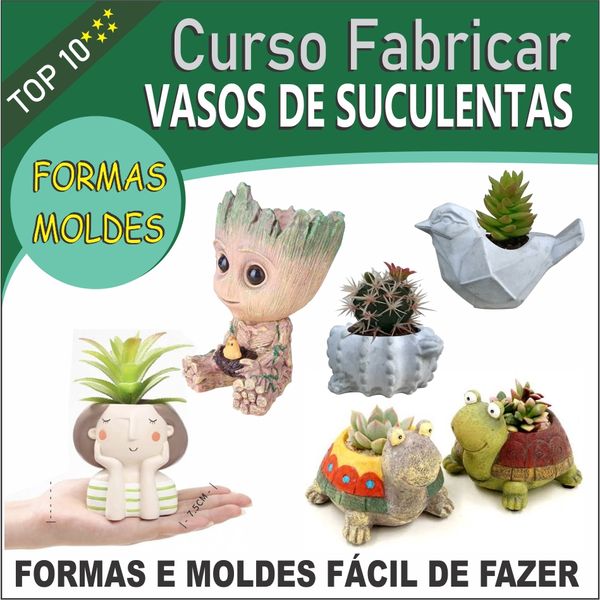 Fazer Formas e Moldes para vasos de suculenta passo a passo ...