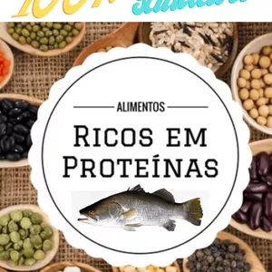 Imagem de alimentos ricos em proteínas para dietas criado por ederley j.silva na hotmart