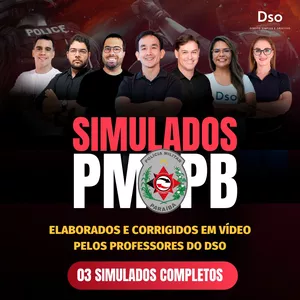 Imagem de capa para o Curso online Projeto Simulado dos Professores DSO - Concurso PM PB (Soldado)