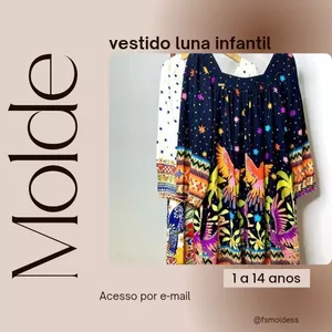 Imagem de capa para o Ebook Molde vestido luna infantil 