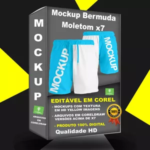 Imagem de capa para o Curso online Mockup Bermuda Moletom em Corel X7