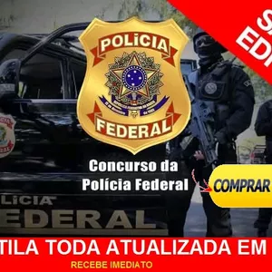 Imagem de capa para o Ebook Apostila PF Agente Administrativo da Polícia Federal.