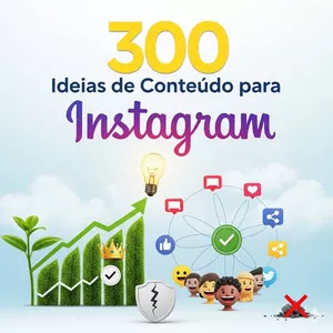Imagem de capa para o Curso online Template com 300 Ideias de Conteúdos para Instagram