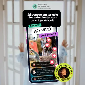 Imagem de capa para o Serviço online Mentoria AO VIVO | Criando sua Loja virtual 