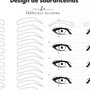 Imagem de capa para o Ebook Folhas de treino design de sobrancelhas 