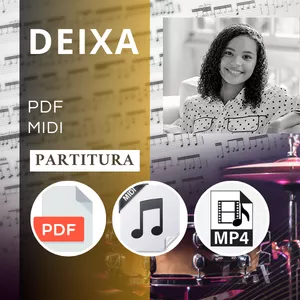 Imagem de capa para o Ebook Partitura de Bateria - Música: Deixa